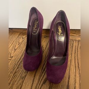 YSL Suede Platform Heel